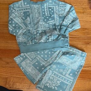 H&M Teal Bandana Print Set